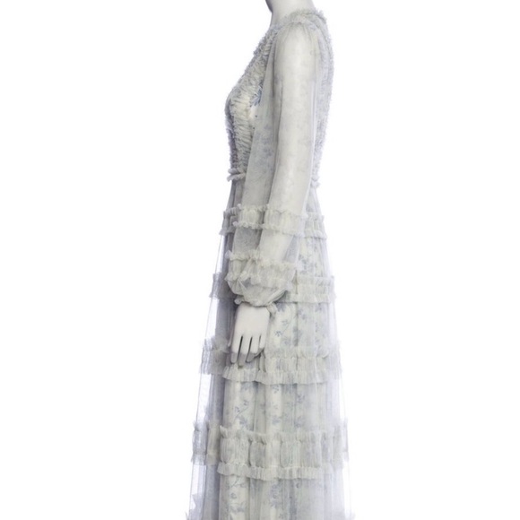 Stunning Needle and Thread Rambling Roses Floral Ruffle Maxi Dress - Picture 2 of 7